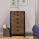 Metal & Wood Chest Of Drawers