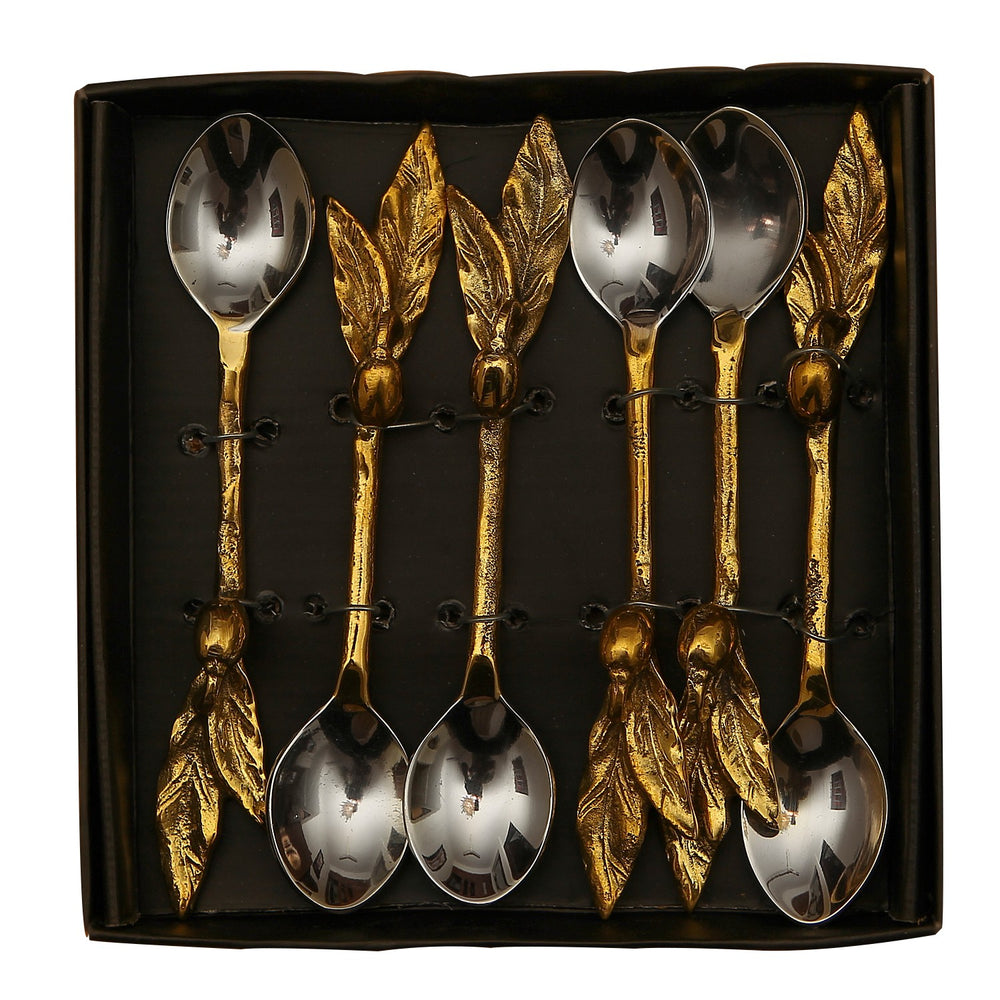 Gold Twig Fork & Spoons (Set Of 12)