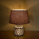 Gold Lamp With Jute Decorative