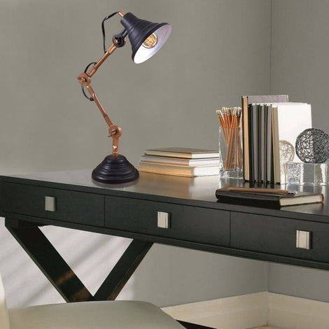 Desk Lamp: Black & Gold