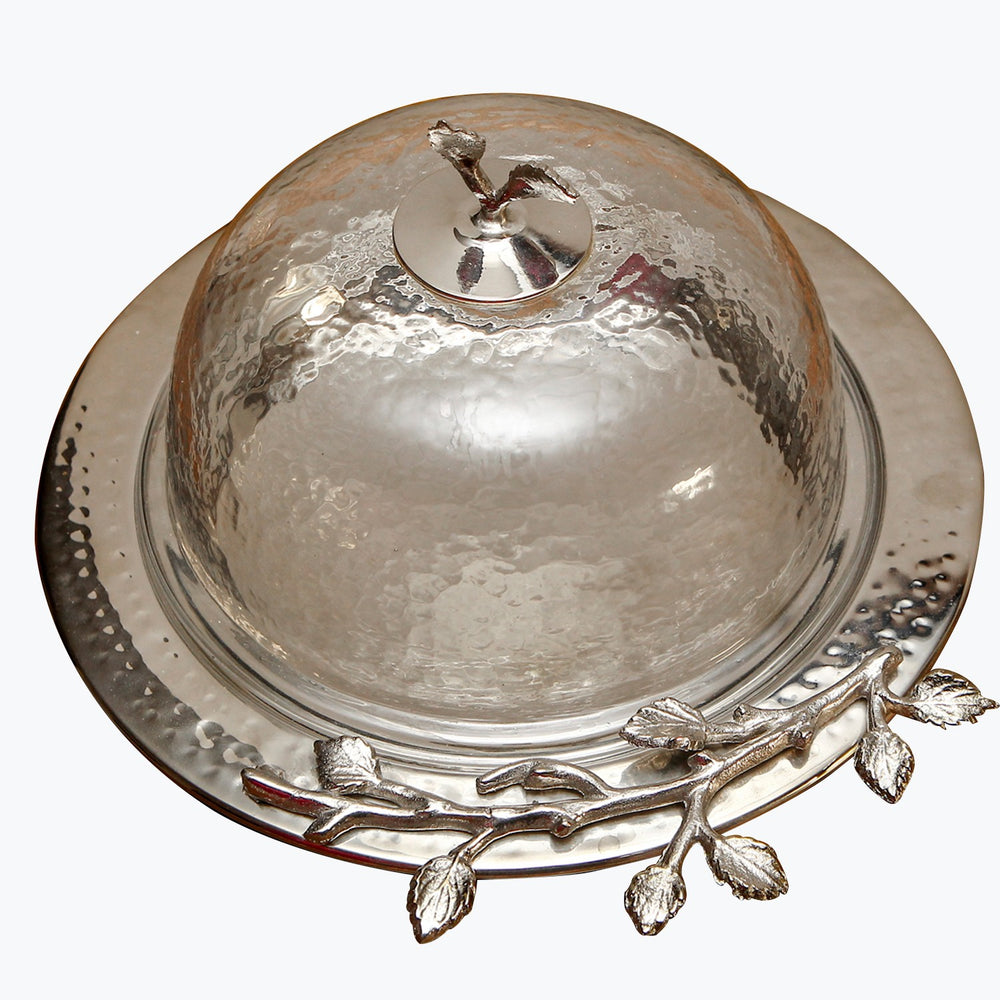 Cake Plate With Lid: Silver