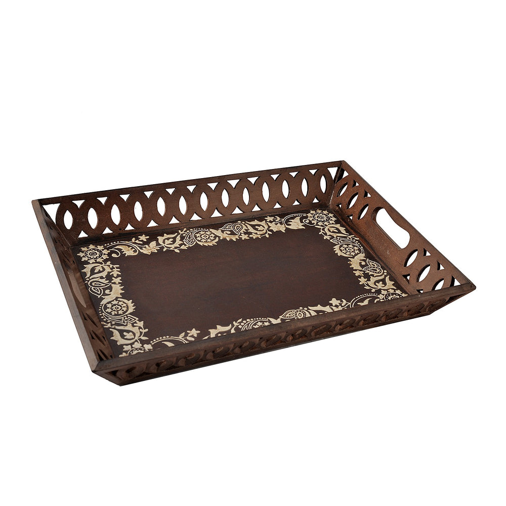 Ornate Brown Tray