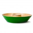 Green Bamboo Chips & Dip Serving Platter