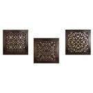 Brown Square Wall Art (Set Of 3)