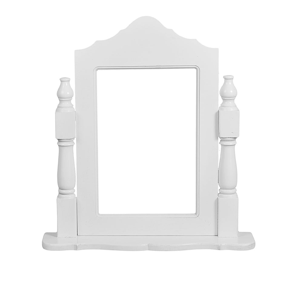 Vintage Dressing Table Mirror: White